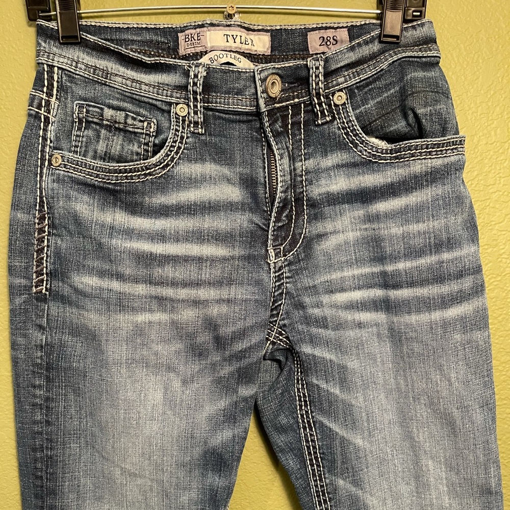 Men’s BKE Tyler Jeans Bootleg 28S X27 Med Wash
